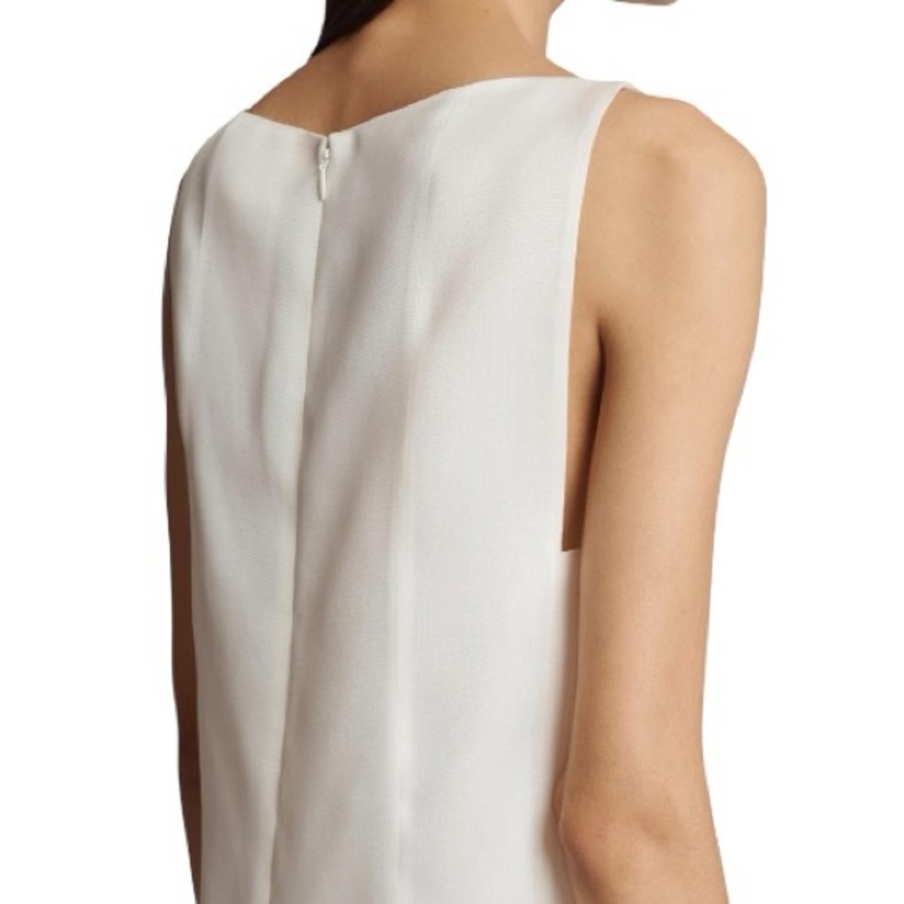 KHAITE Mags Silk Gazar Mini Dress in Chalk White - Size 8 - NWT - Picture 8 of 10